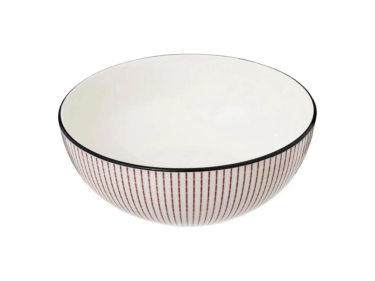 Saladier Porcelaine "Lunis" 22cm Rouge