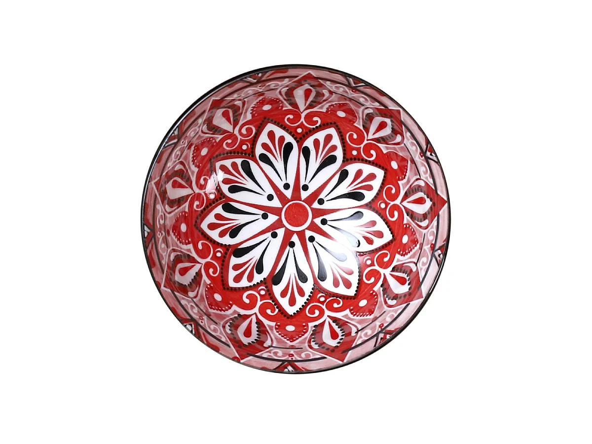 Lot de 6 Bols en Porcelaine "Jaipur" 22cl Rouge