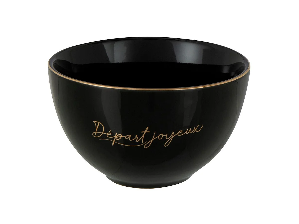 Lot de 4 Bols en Porcelaine "Ilene" 10cm Noir