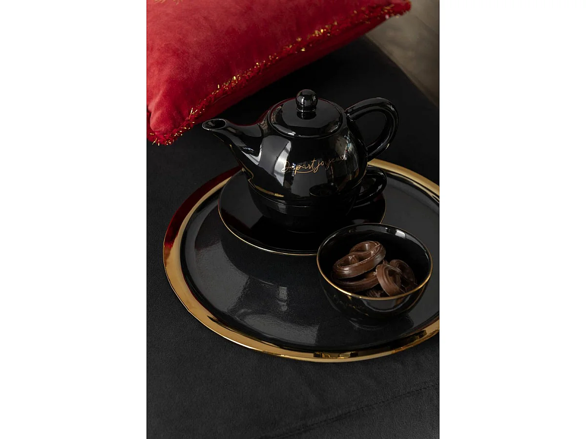 Lot de 4 Bols en Porcelaine "Ilene" 10cm Noir