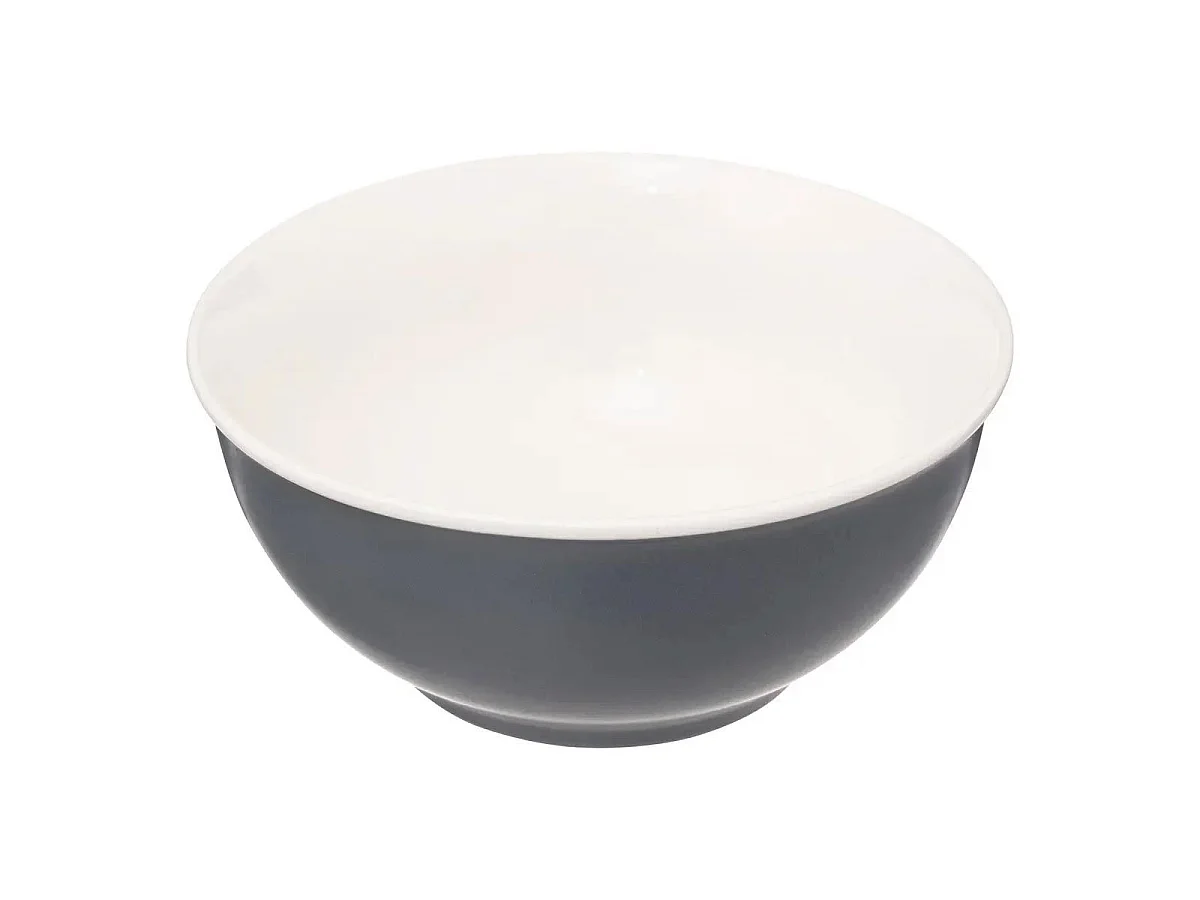 Lot de 6 Bols en Porcelaine "Nature" 52cl Bleu Gris