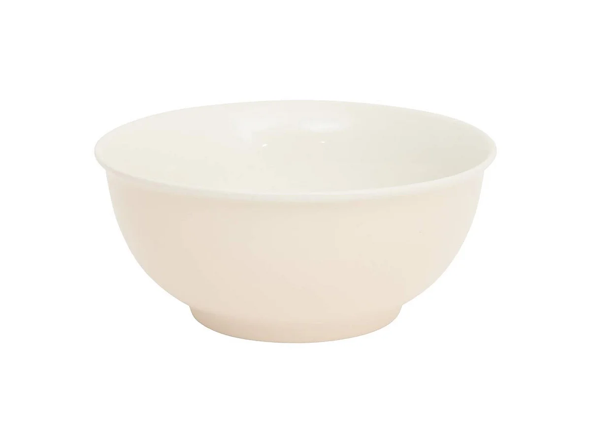Lot de 6 Bols en Porcelaine "Nature" 52cl Crème