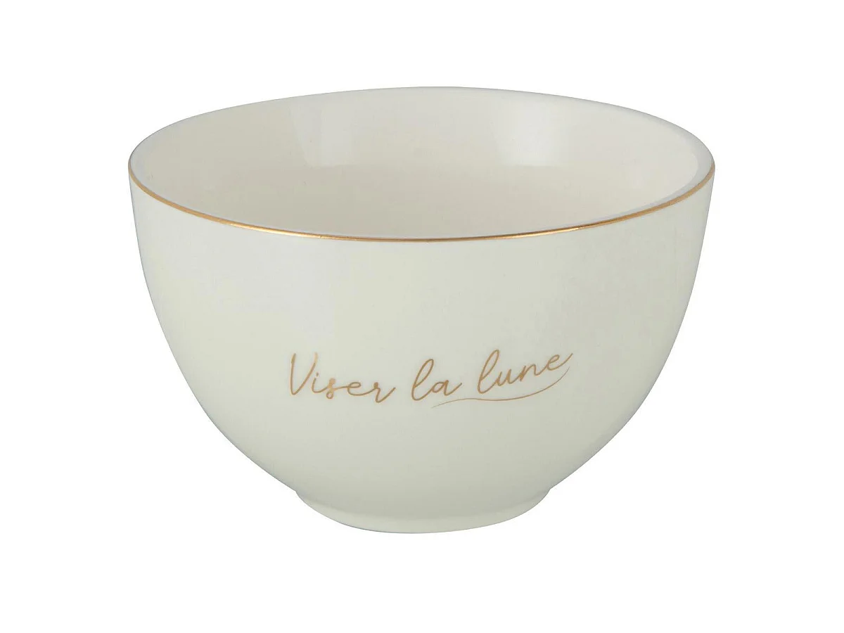 Lot de 4 Bols en Porcelaine "Ilene" 10cm Blanc