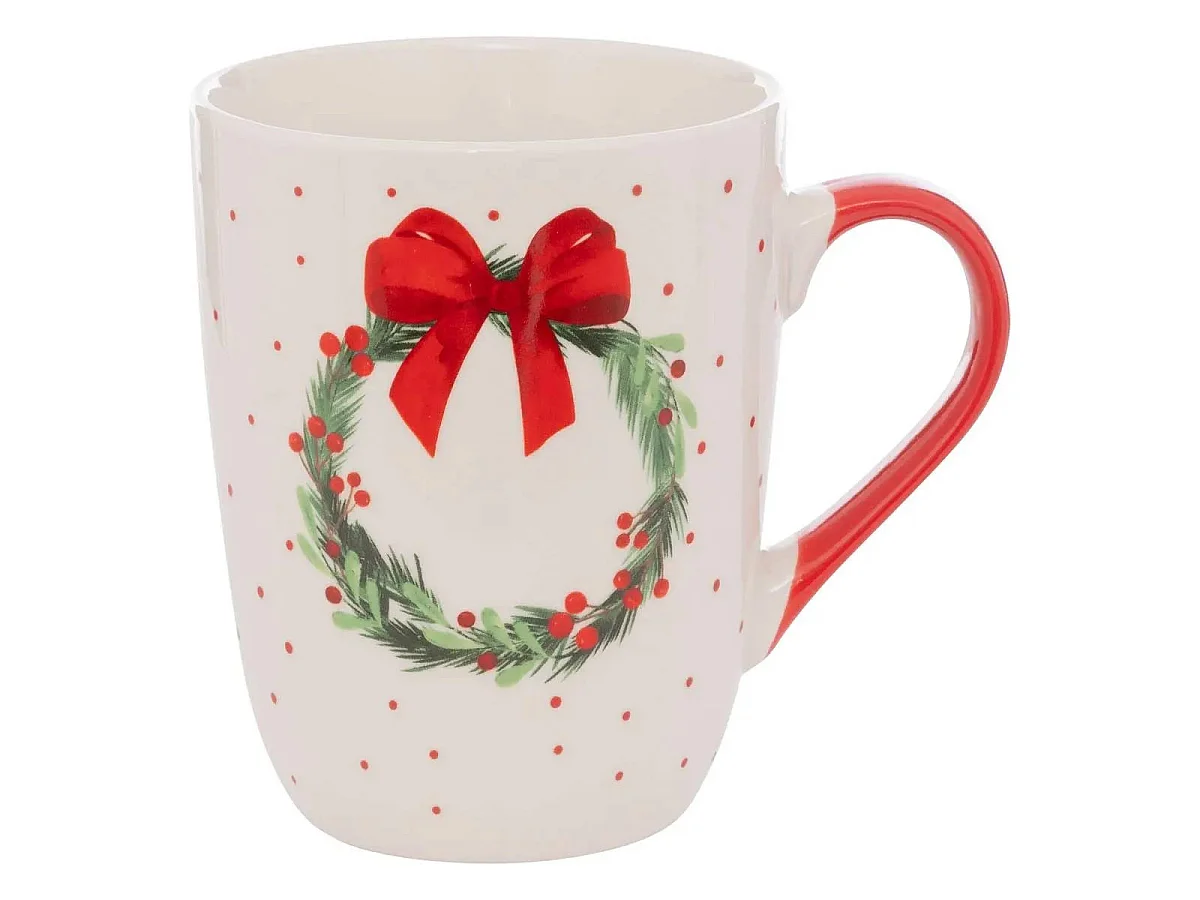 Tisanière en Porcelaine "Couronne de Noël" 55cl Blanc