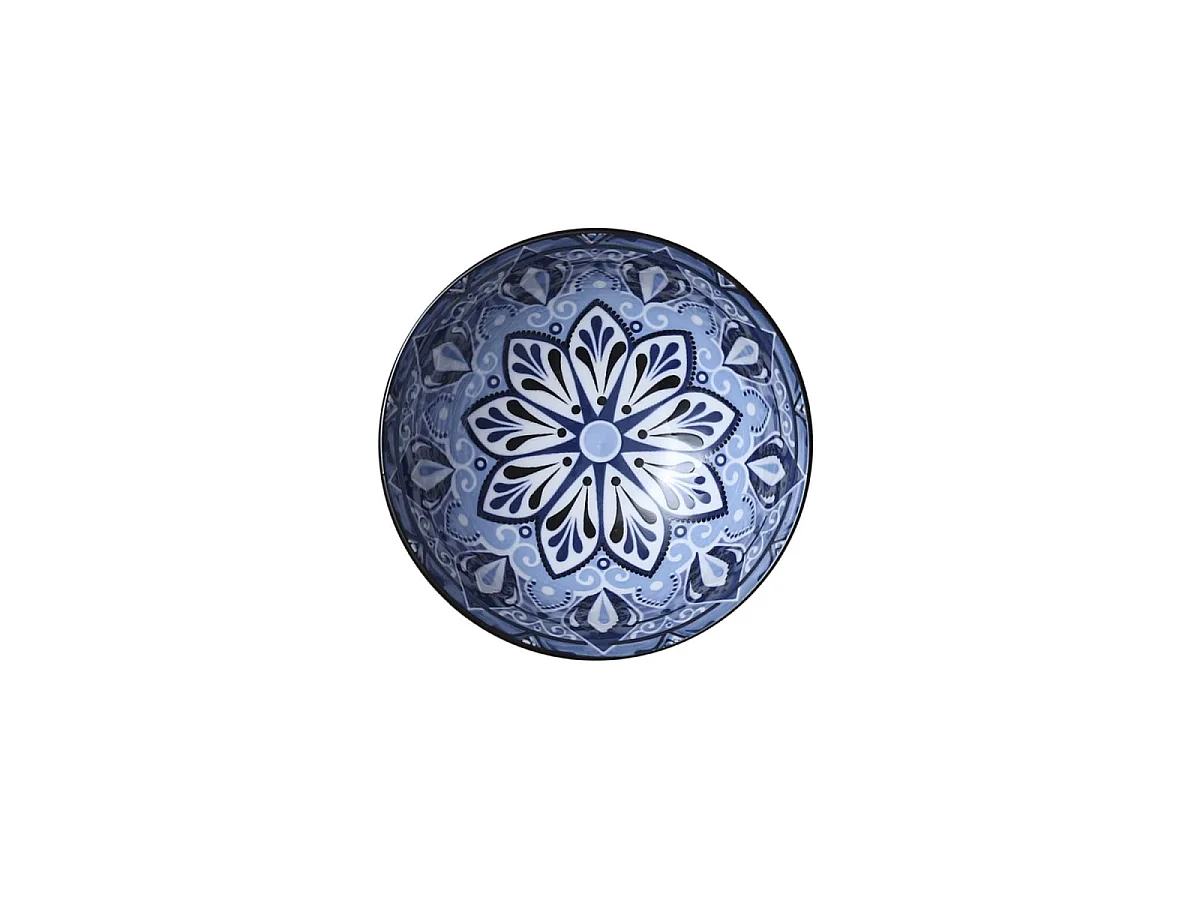 Lot de 6 Bols en Porcelaine "Jaipur" 22cl Bleu