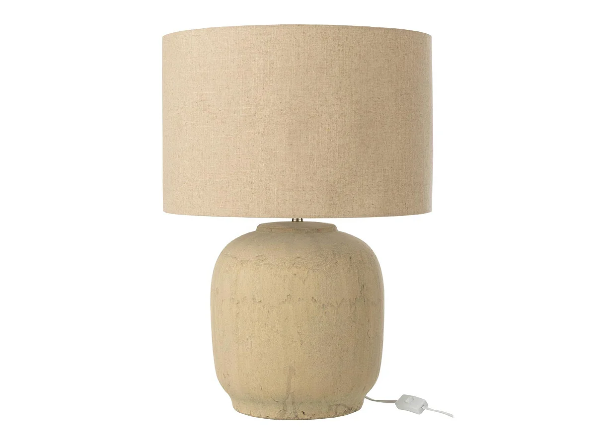 Lampe à Poser en Terre Cuite "Mia" 64cm Beige