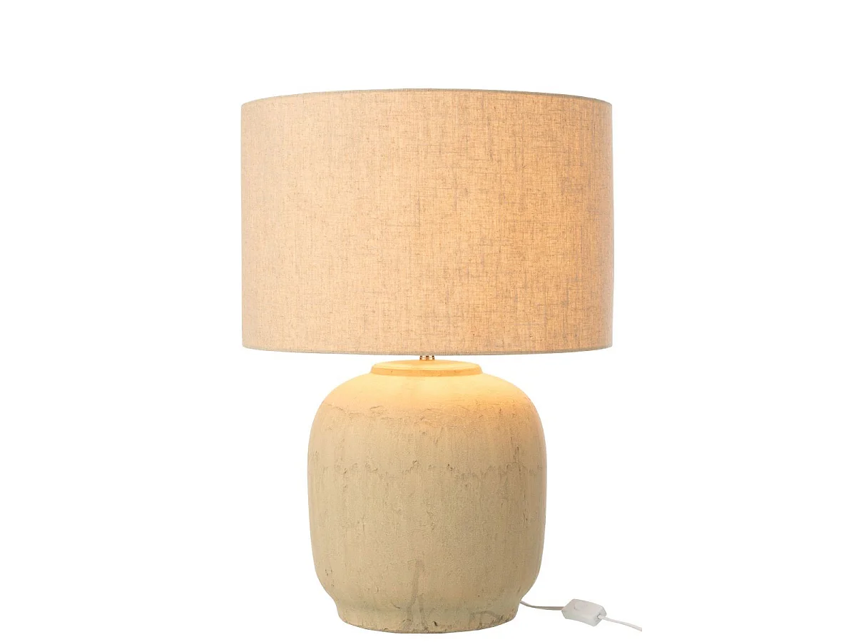 Lampe à Poser en Terre Cuite "Mia" 64cm Beige