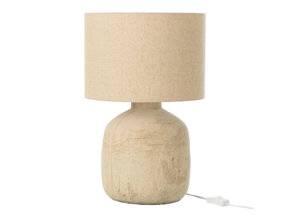 Lampe à Poser en Terre Cuite "Mia" 47cm Beige