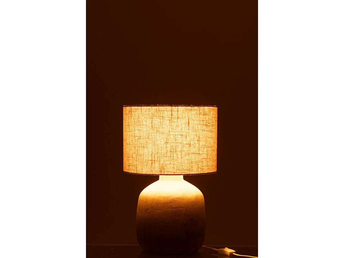 Lampe à Poser en Terre Cuite "Mia" 47cm Beige