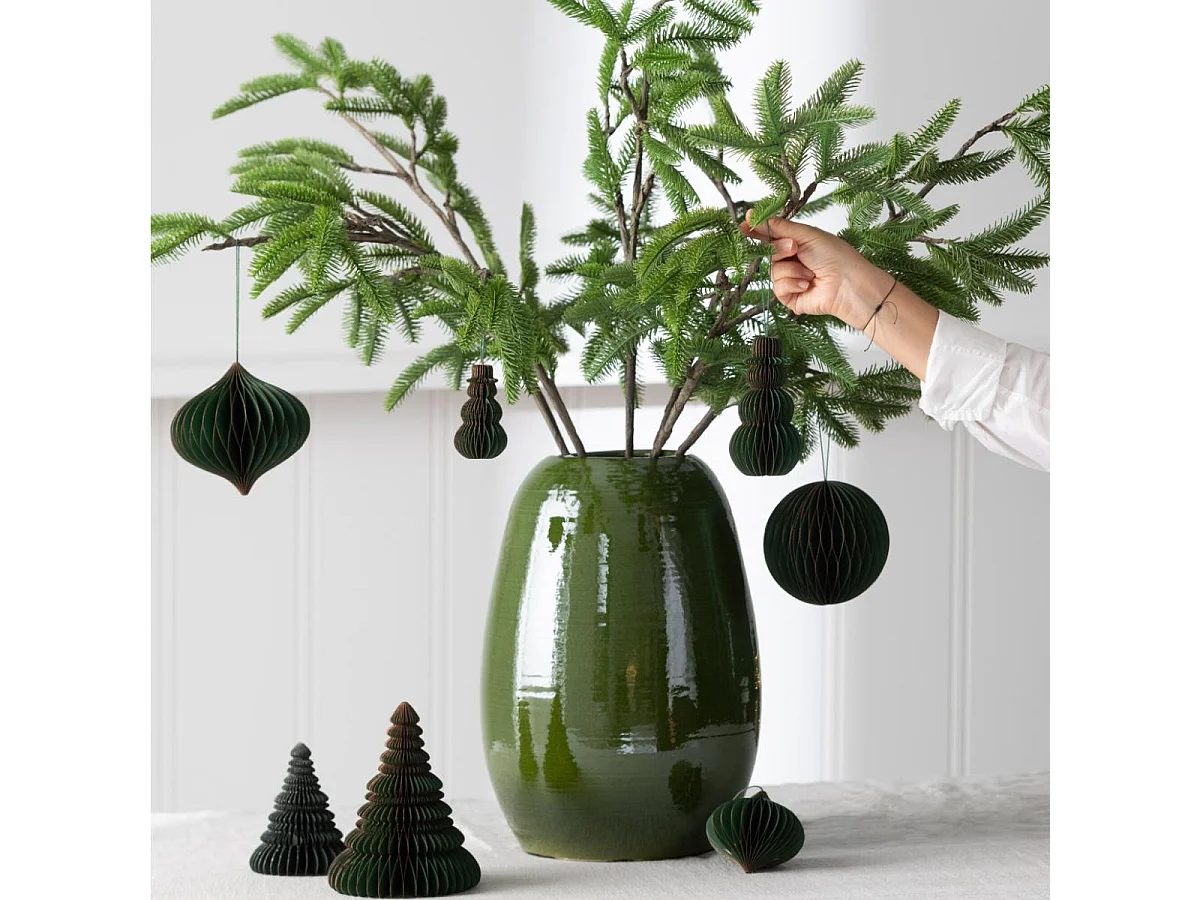Vase Design en Porcelaine "Lola" 40cm Vert