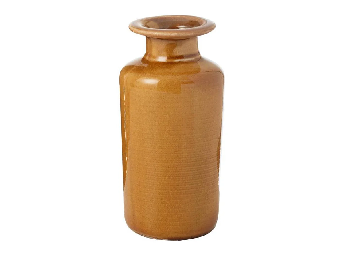 Vase Déco en Porcelaine "Nova" 24cm Moutarde
