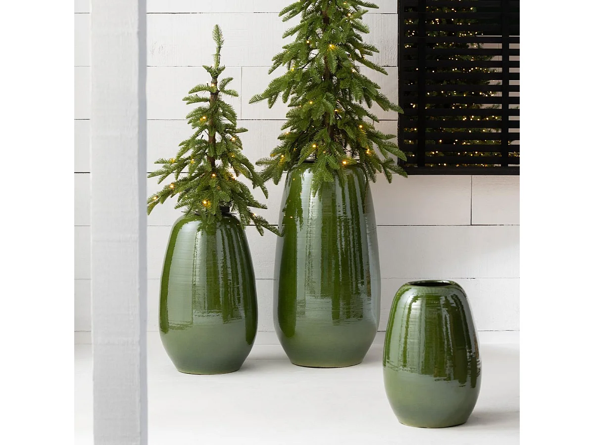 Vase Design en Porcelaine "Lola" 30cm Vert