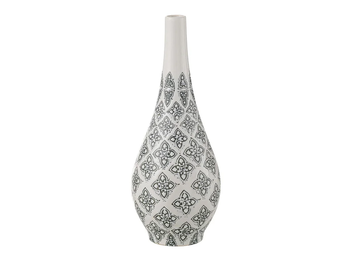 Vase Poire en Porcelaine "Kousa" 43cm Bleu & Blanc