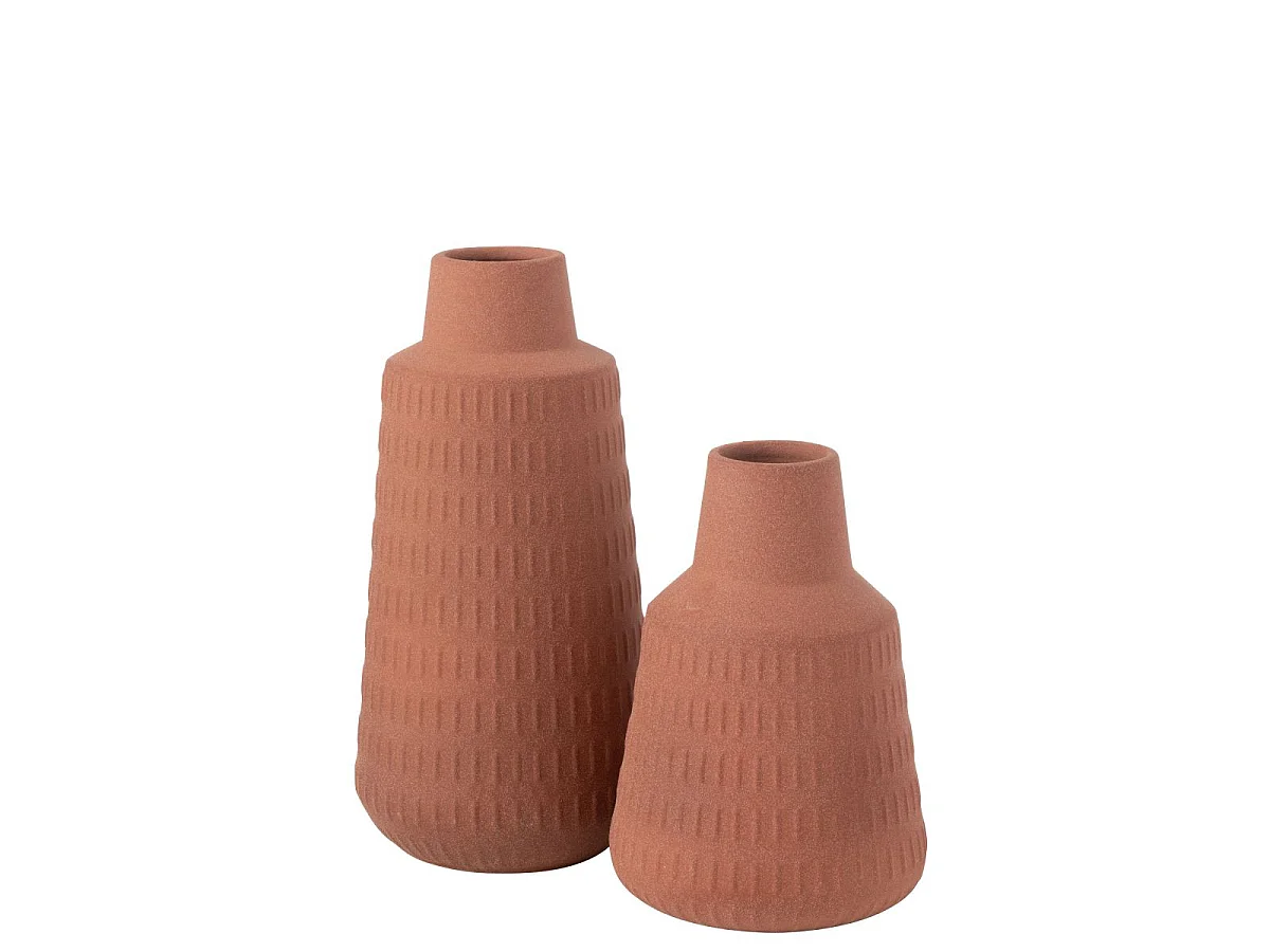 Vase Déco en Porcelaine "Ria" 31cm Terracotta