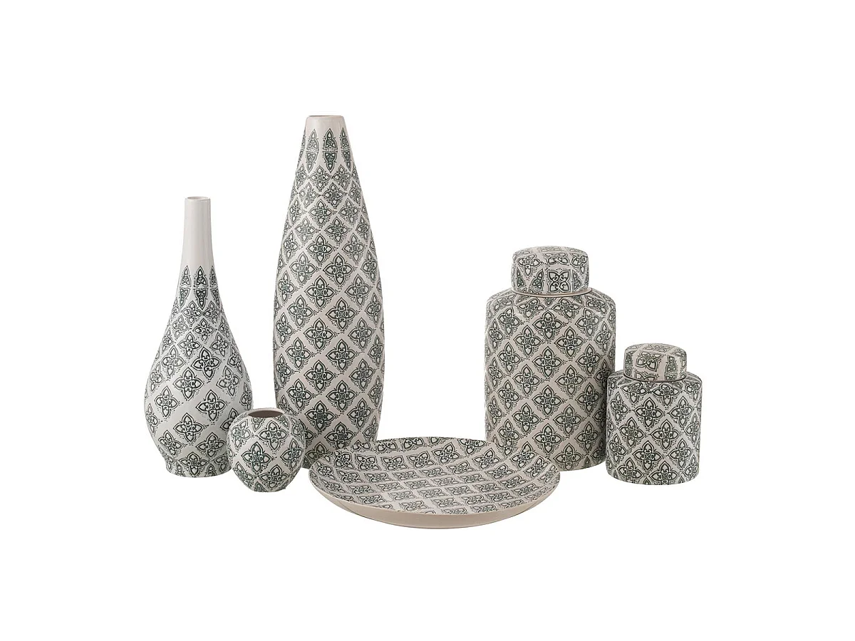 Vase en Porcelaine "Kousa" 53cm Bleu & Blanc