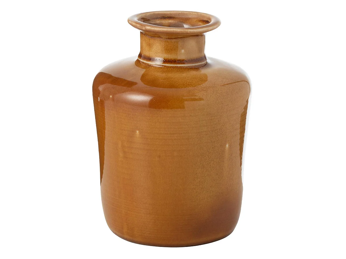 Vase Déco en Porcelaine "Nova" 20cm Moutarde
