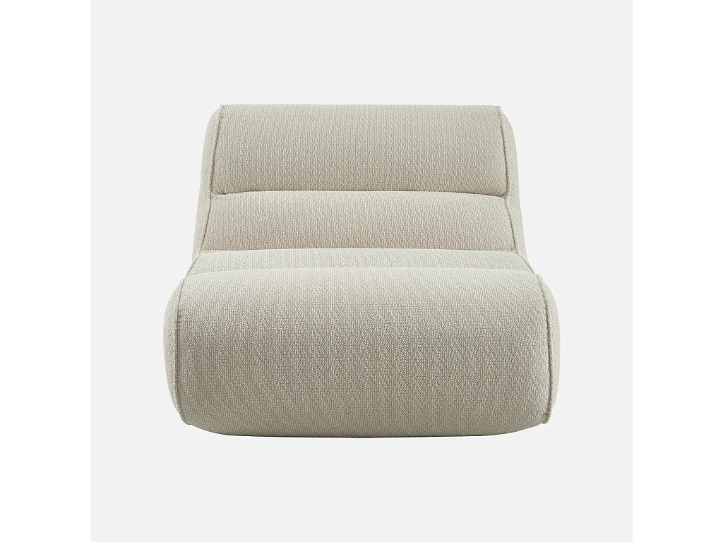 Chauffeuse tissu chenille 1 place crème - Dario