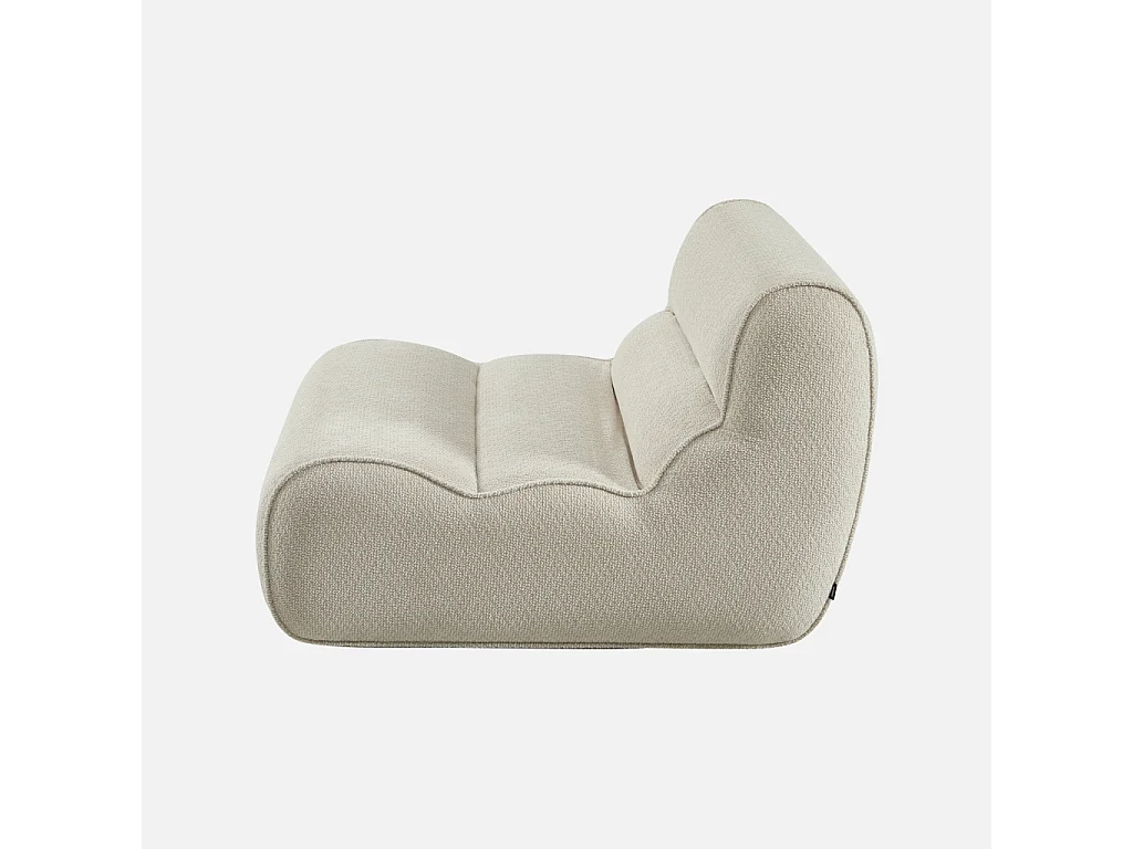 Chauffeuse tissu chenille 1 place crème - Dario
