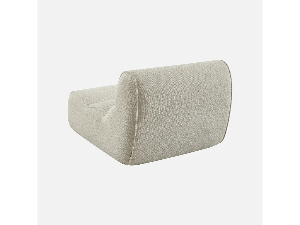 Chauffeuse tissu chenille 1 place crème - Dario