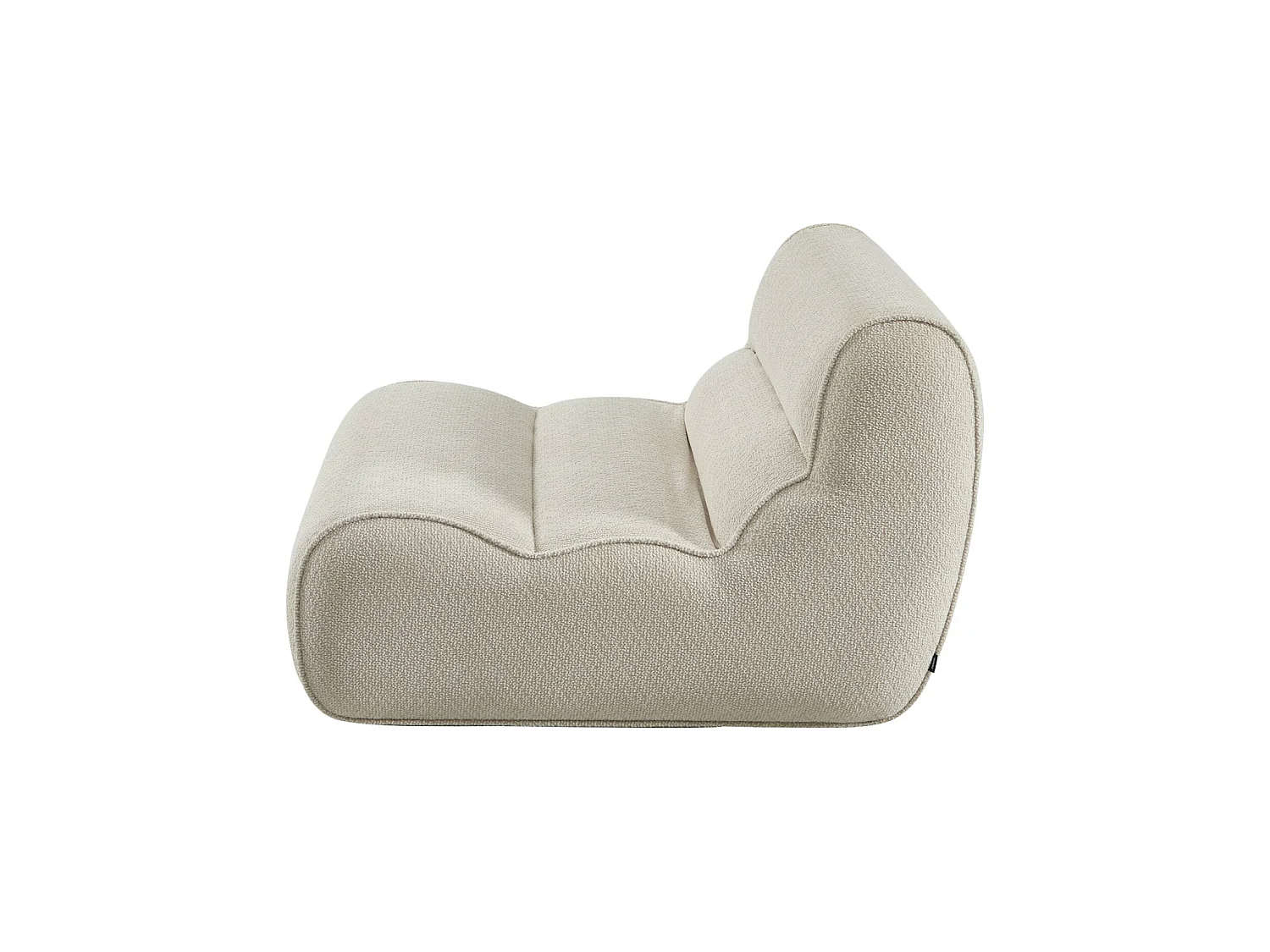 Chauffeuse tissu chenille 1 place crème - Dario