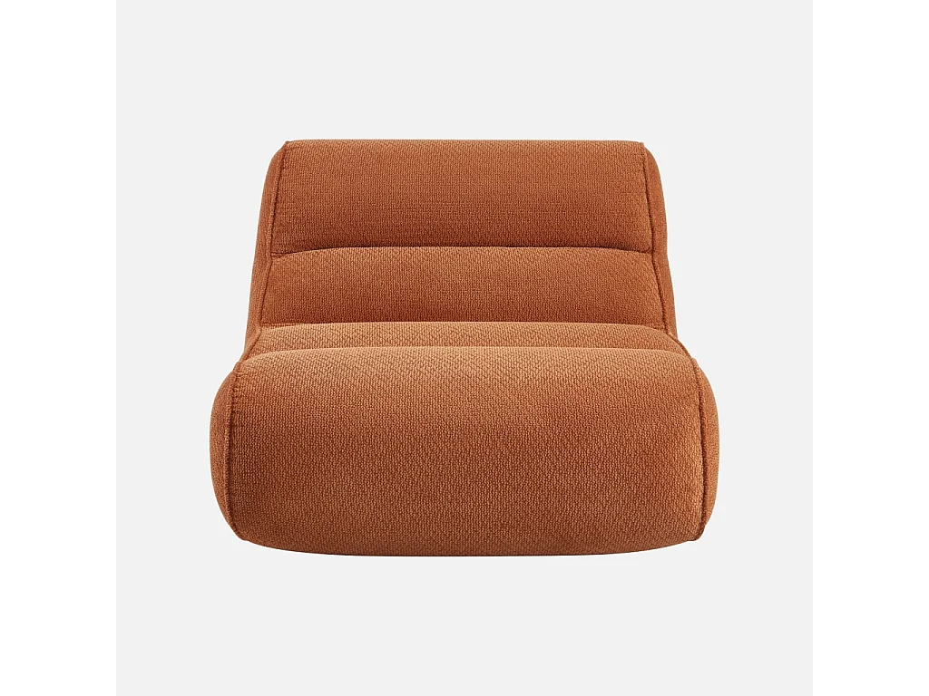Chauffeuse tissu chenille 1 place terracotta - Dario