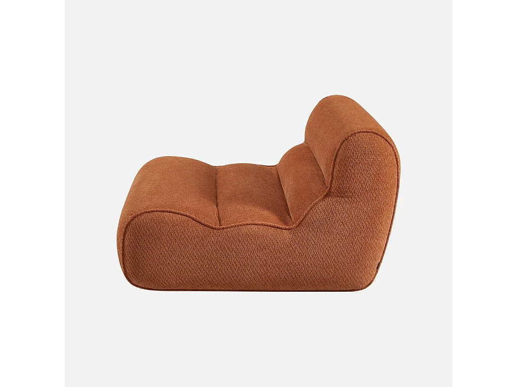 Chauffeuse tissu chenille 1 place terracotta - Dario