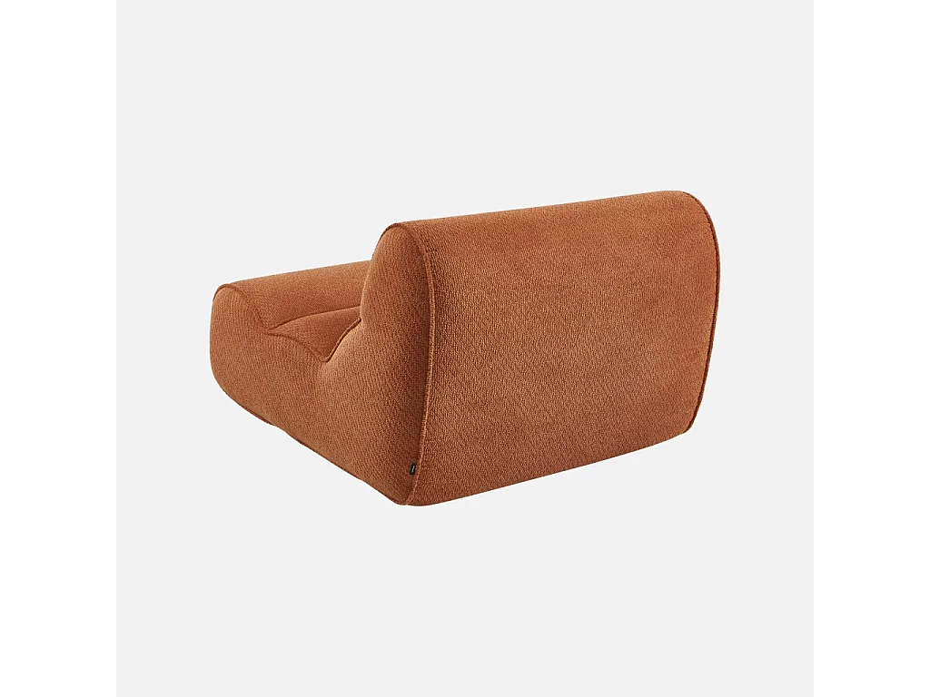 Chauffeuse tissu chenille 1 place terracotta - Dario