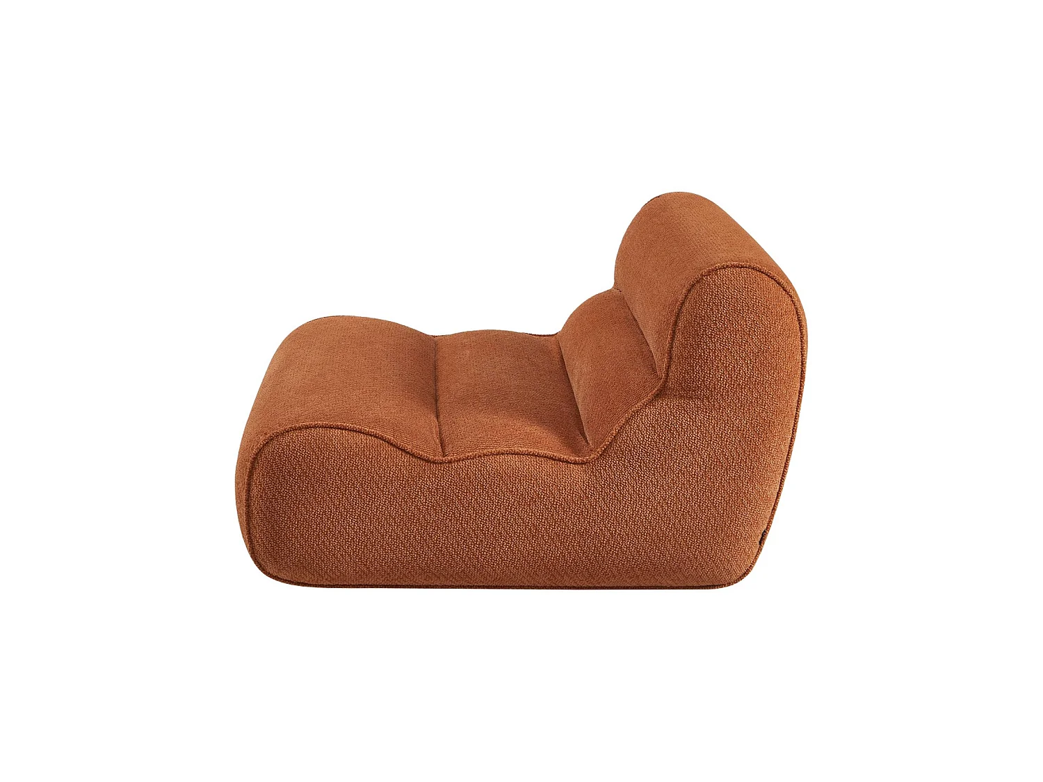 Chauffeuse tissu chenille 1 place terracotta - Dario