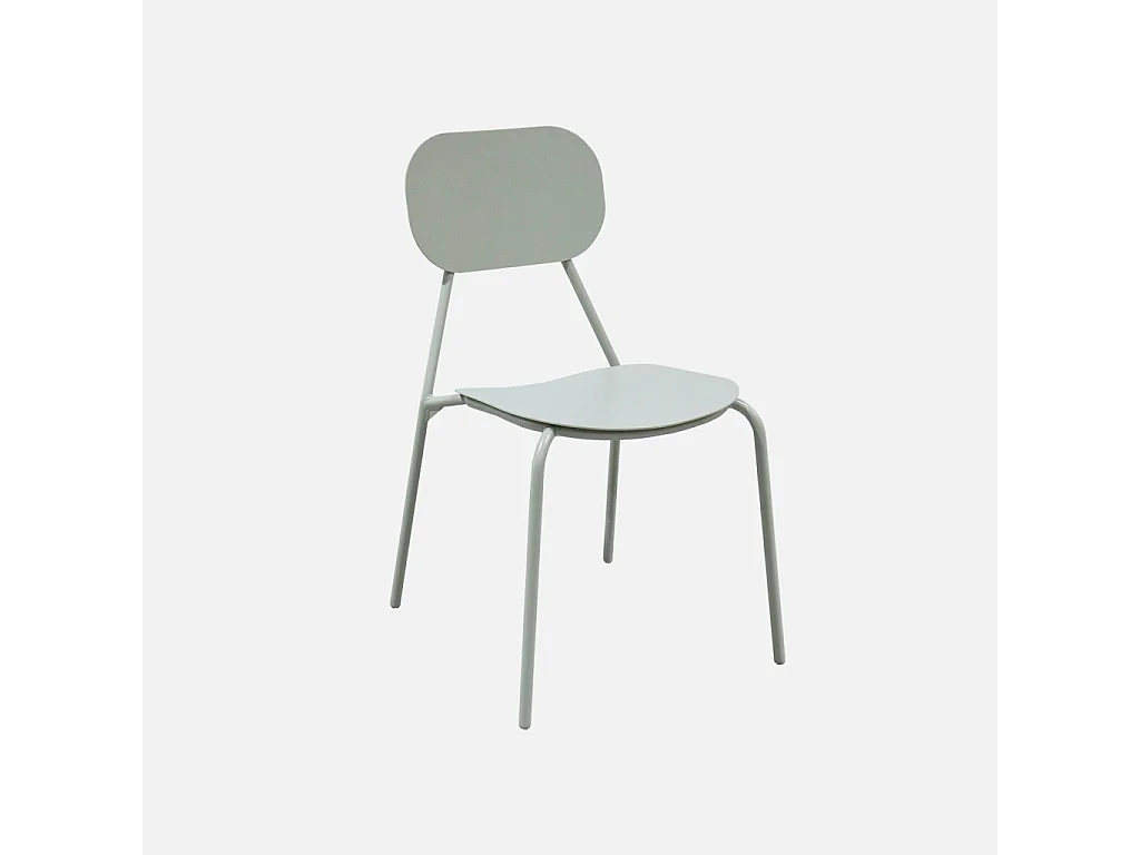 Set 4 sedie da giardino in alluminio, grigio