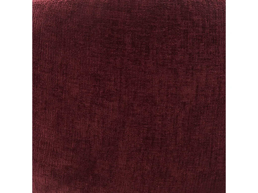 Fauteuil pivotant 180° tissu coton bordeaux - Assia