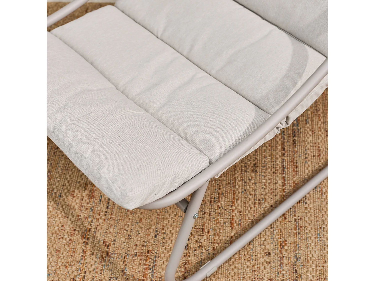 Sillón relax de acero. Set de 2 beige