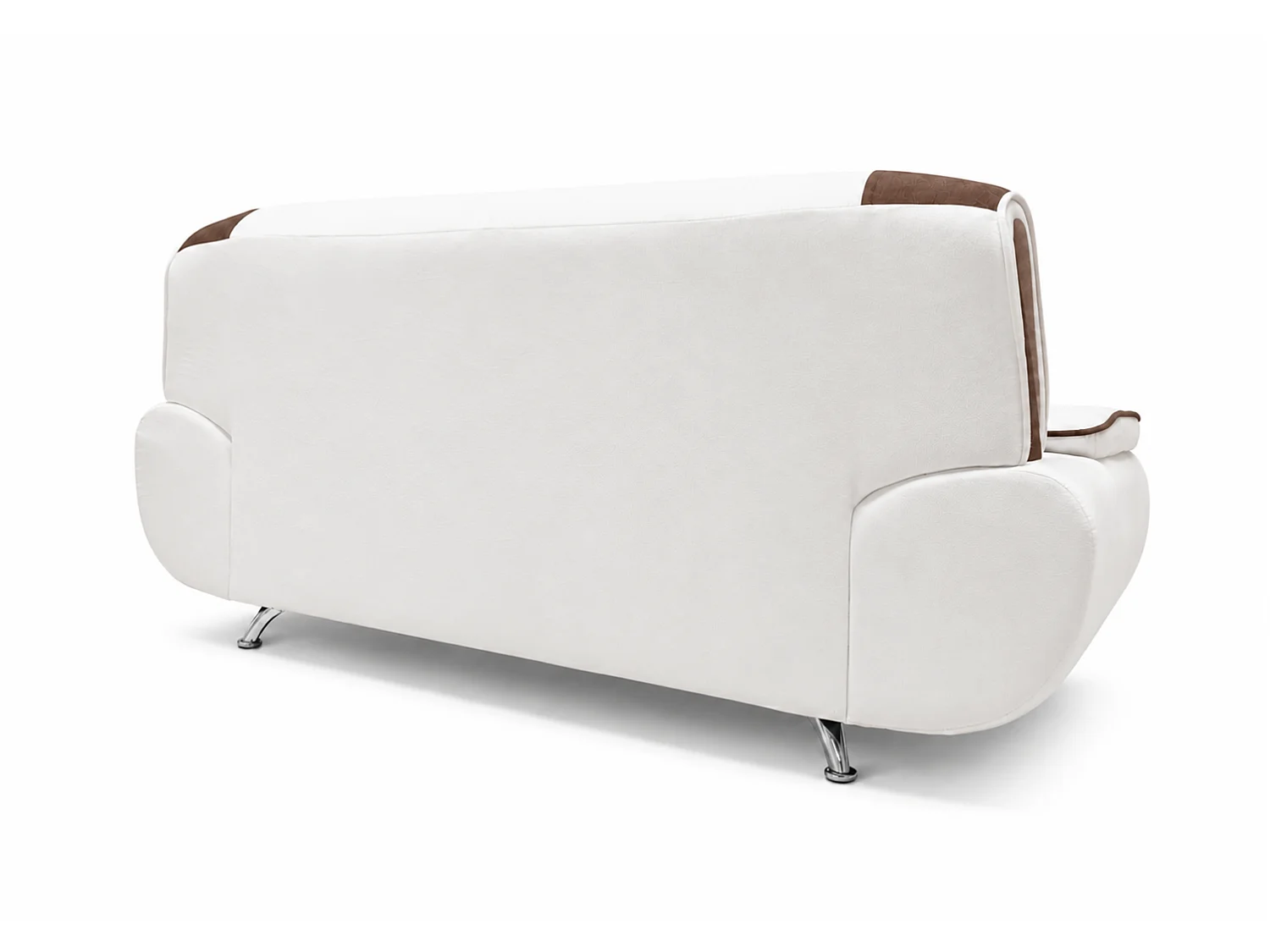 Canapé PALERMO 3 places – canapé élégant pour le salon en tissu KRONOS blanc-brun