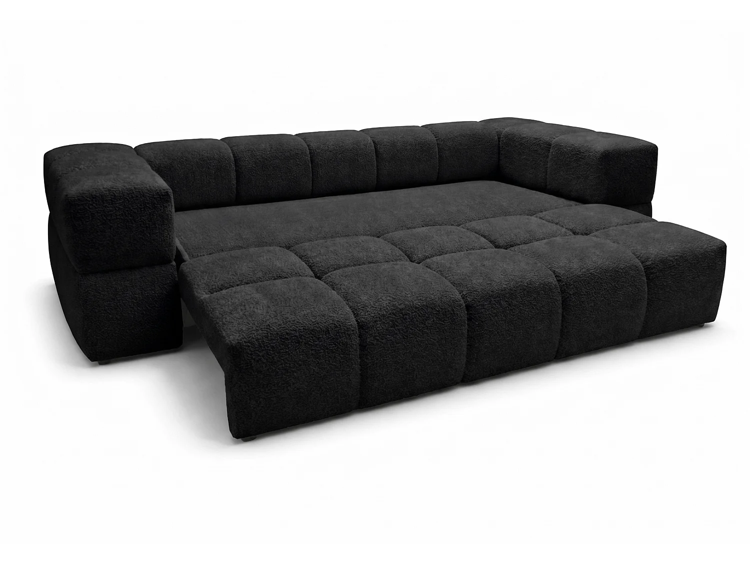 RUBI – sofa 3-osobowa z funkcją spania 150x202 cm, tkanina Anthology 19 szara