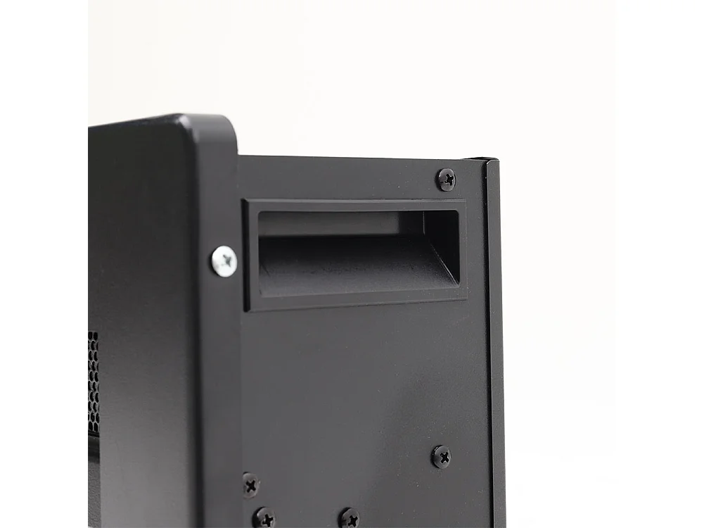 60-Inch Black Electric Fireplace Heater 12 Flame Colours Remote Control Wall Mounted Recessed or Freestanding