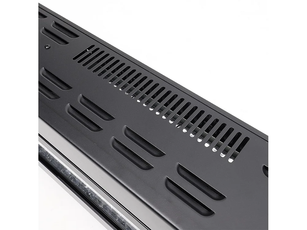 60-Inch Black Electric Fireplace Heater 12 Flame Colours Remote Control Wall Mounted Recessed or Freestanding