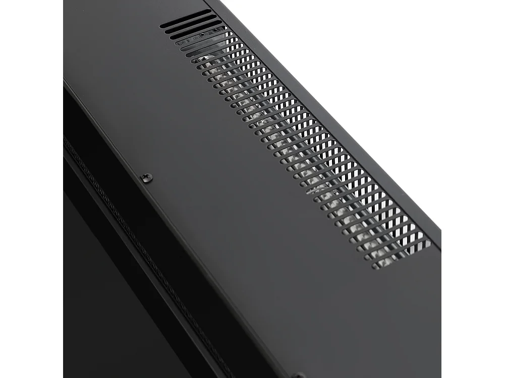 50-Inch Black Electric Fireplace Heater 12 Flame Colours Remote Control Wall Wall Mounted or Recessed