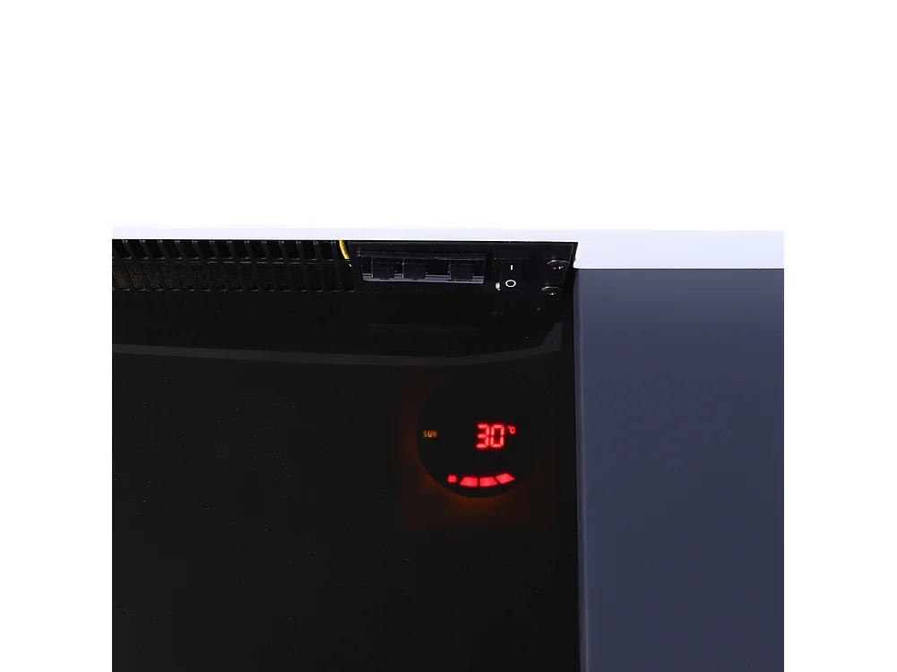 132cm White Electric Fireplace Heater with 7 Day Timer Remote Control Wall Mounted