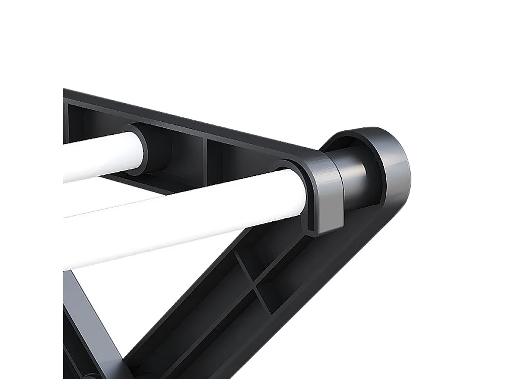6-Tier Black Foldable Metal Shoe Rack