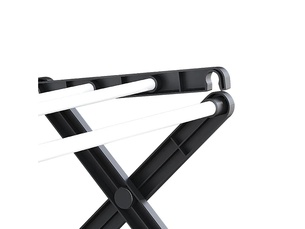 6-Tier Black Foldable Metal Shoe Rack