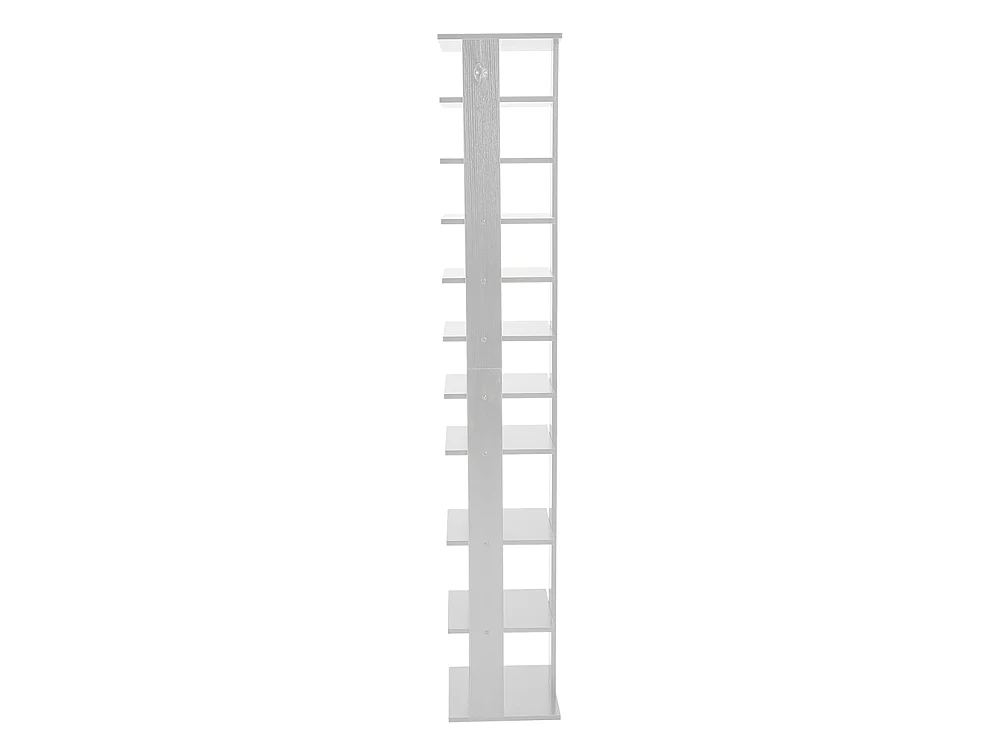 10-Tier Space Saving Freestanding Shoe Rack White