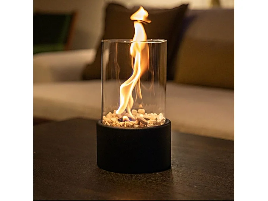 Desktop Ethanol Fireplace with Glass Flame Guard