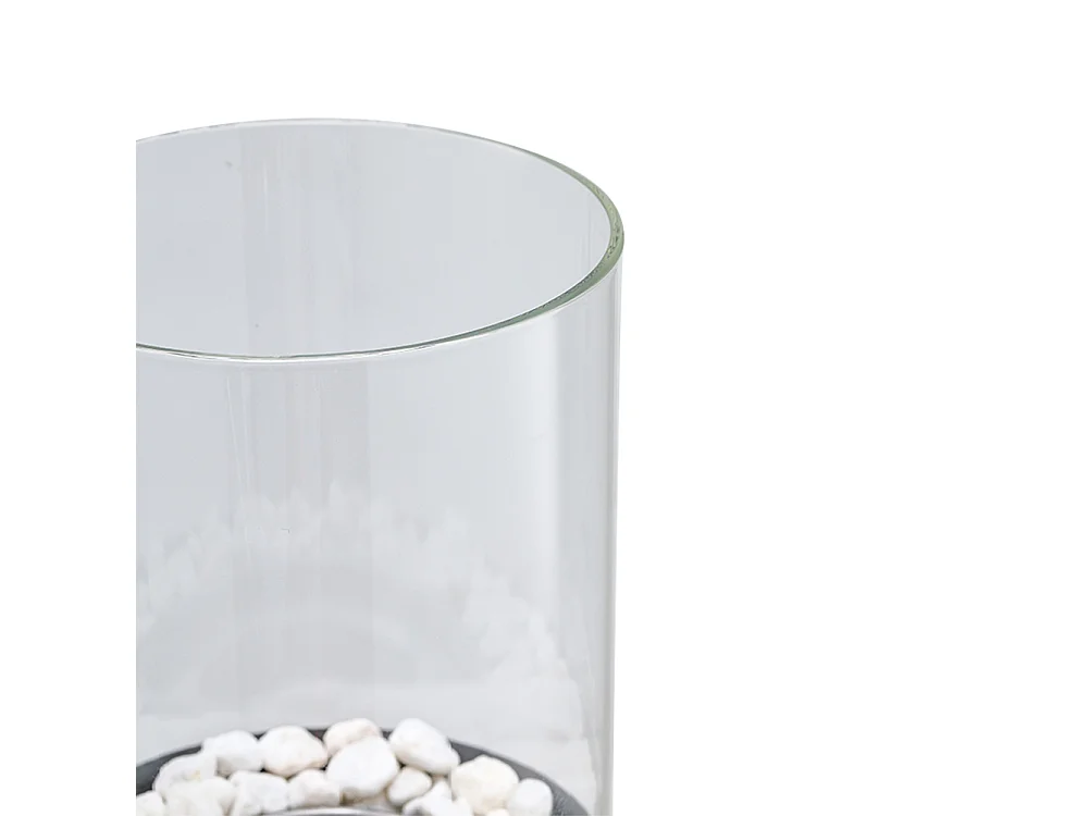 Desktop Ethanol Fireplace with Glass Flame Guard