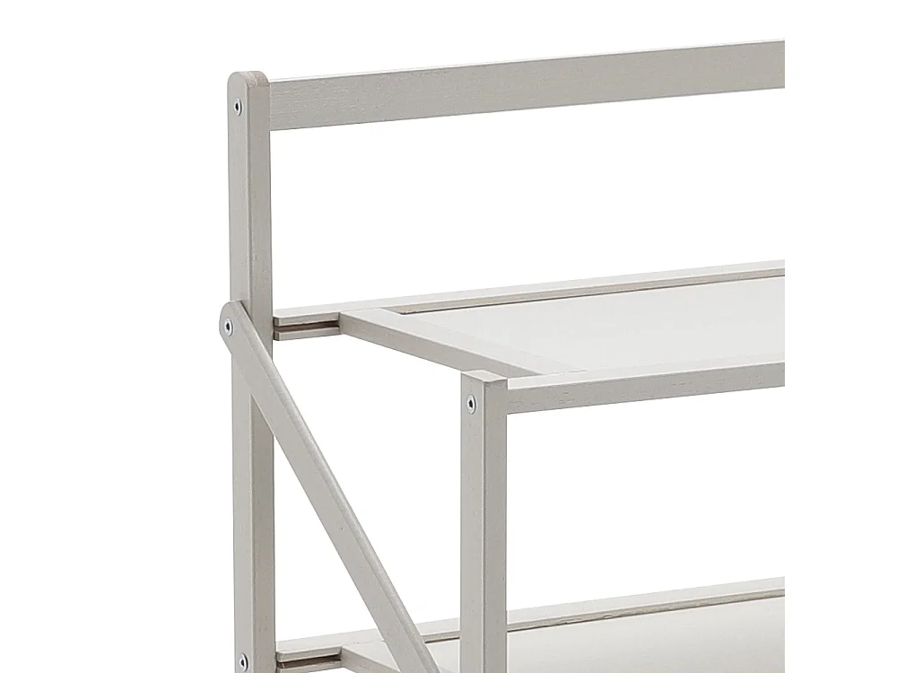 6-Tier Foldable Bamboo Shoe Rack Freestanding White