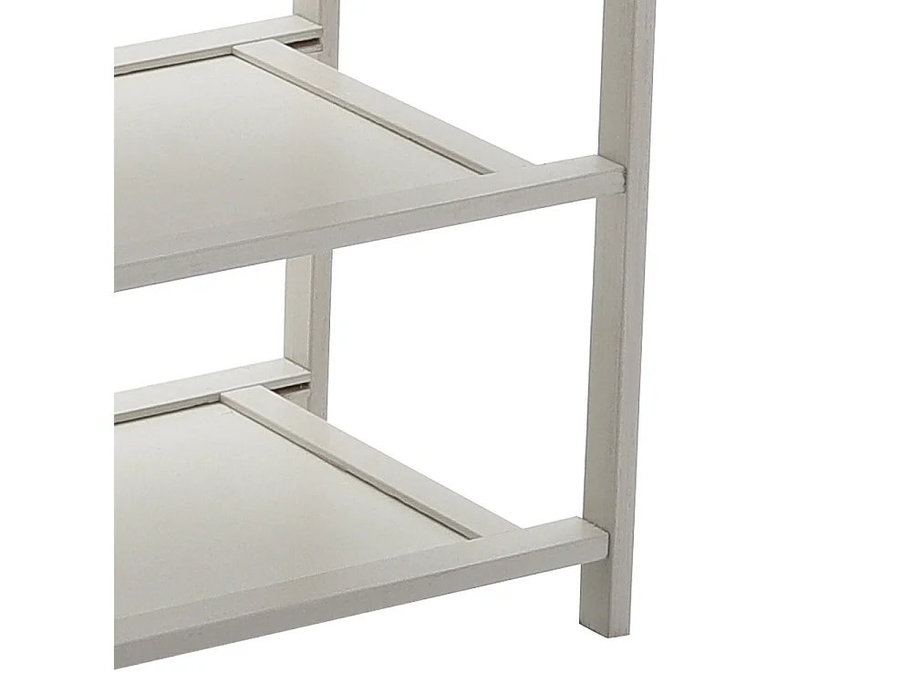 6-Tier Foldable Bamboo Shoe Rack Freestanding White