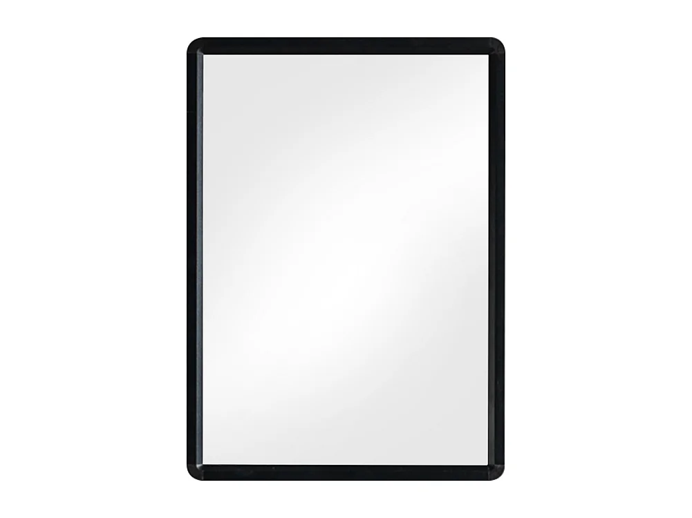50 x 70cm Rectangular Wall Mirror with Aluminium Frame Anti Fog Explosion Proof Black