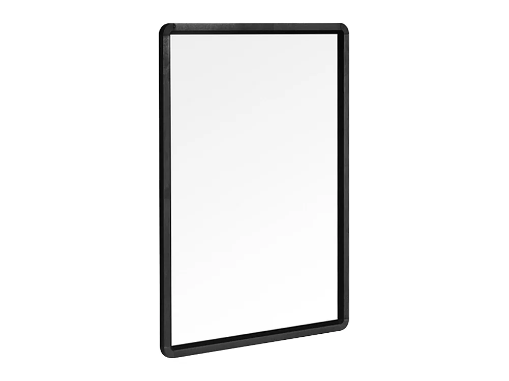50 x 70cm Rectangular Wall Mirror with Aluminium Frame Anti Fog Explosion Proof Black