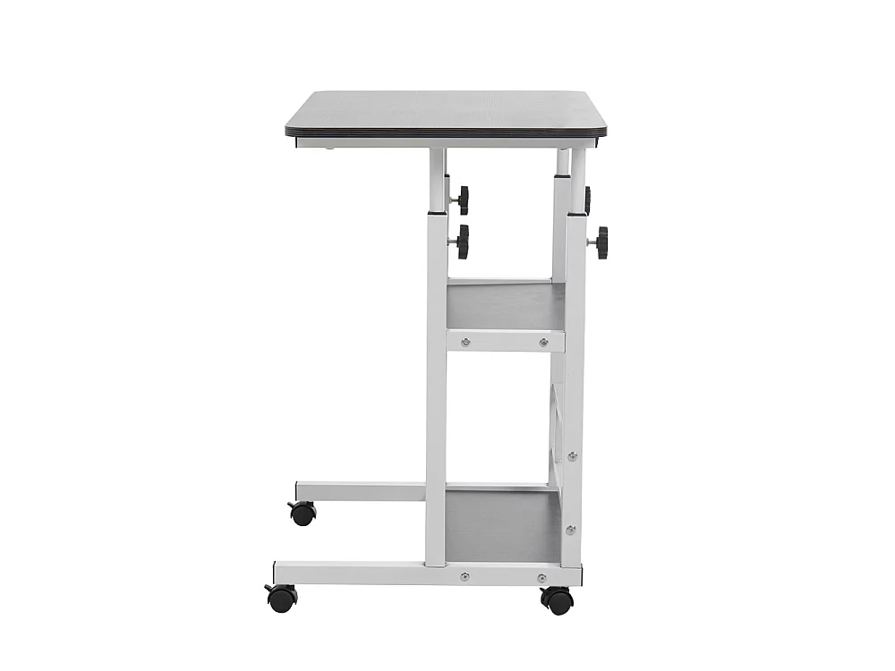 Height Adjustable Mobile Overbed Table - Black