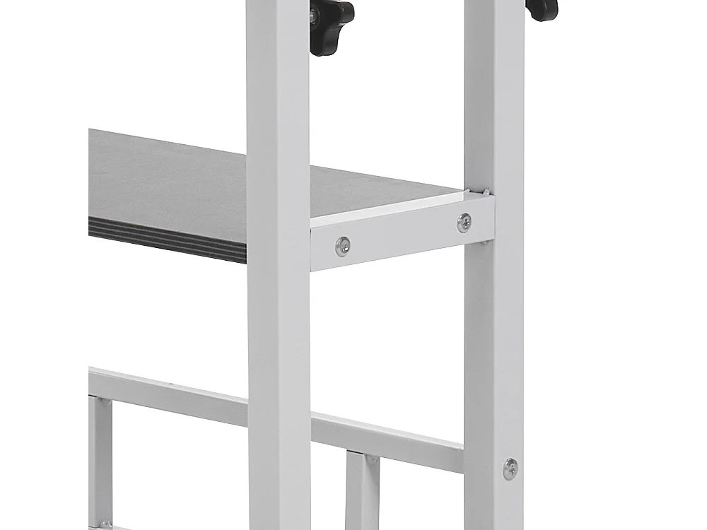 Height Adjustable Mobile Overbed Table - Black