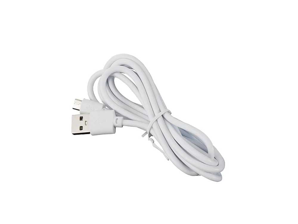 Height Adjustable Mobile Overbed Table with 4 USB Charging Ports - White