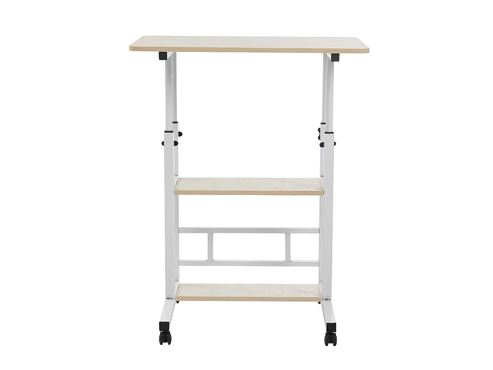 Height Adjustable Mobile Overbed Table - Natural